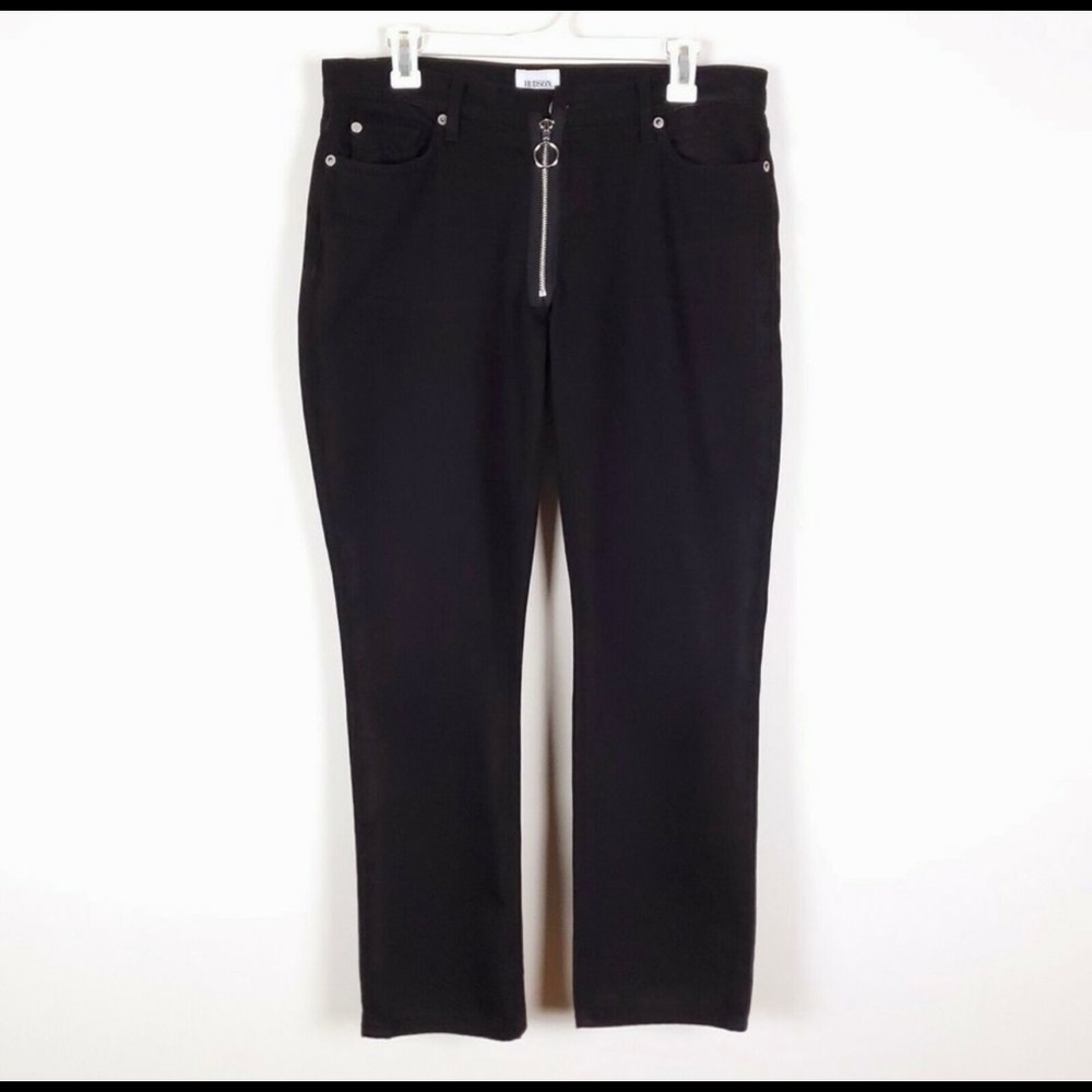 Hudson black crop jeans